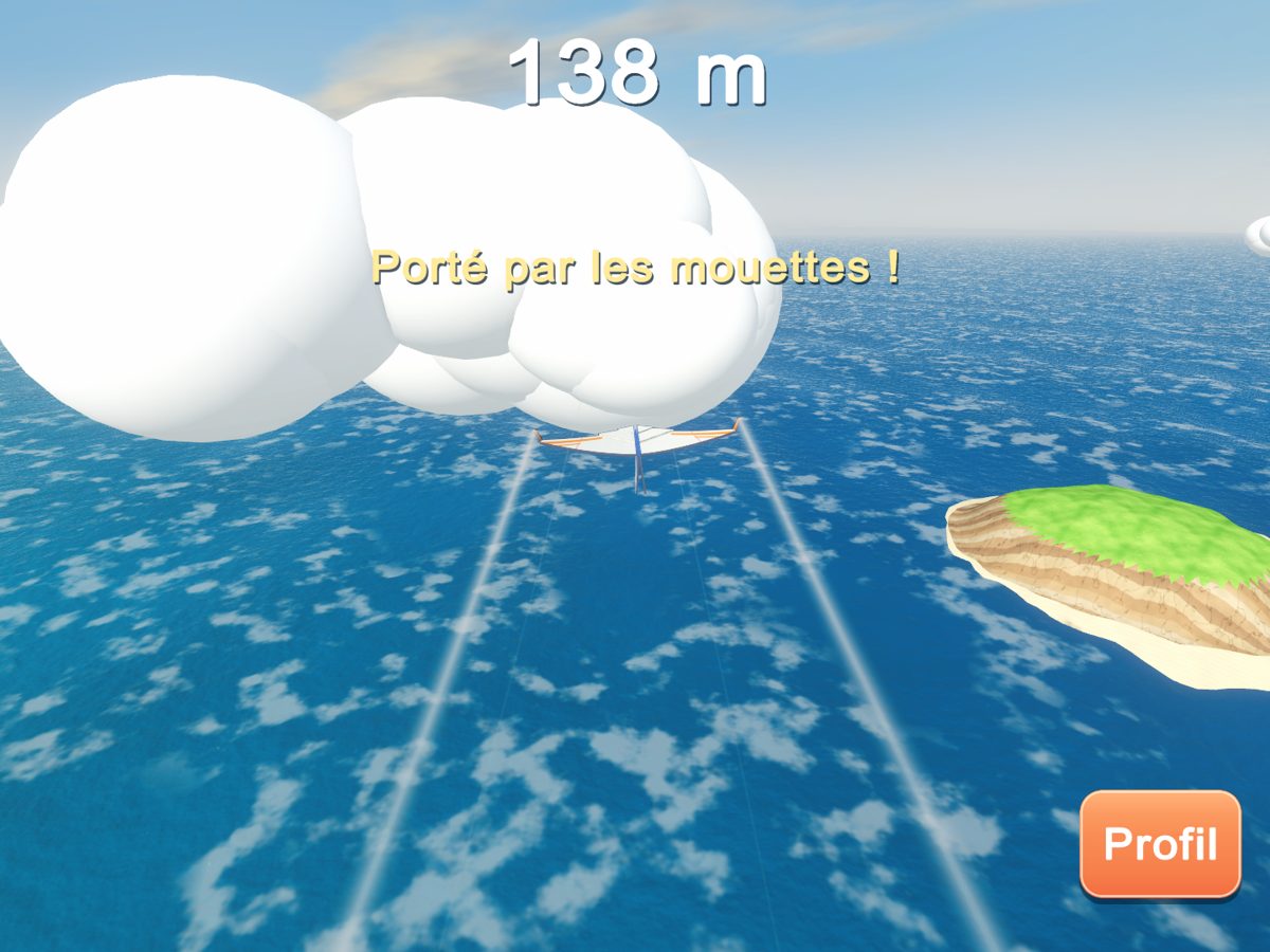 L'avion frôle un gros nuage blanc