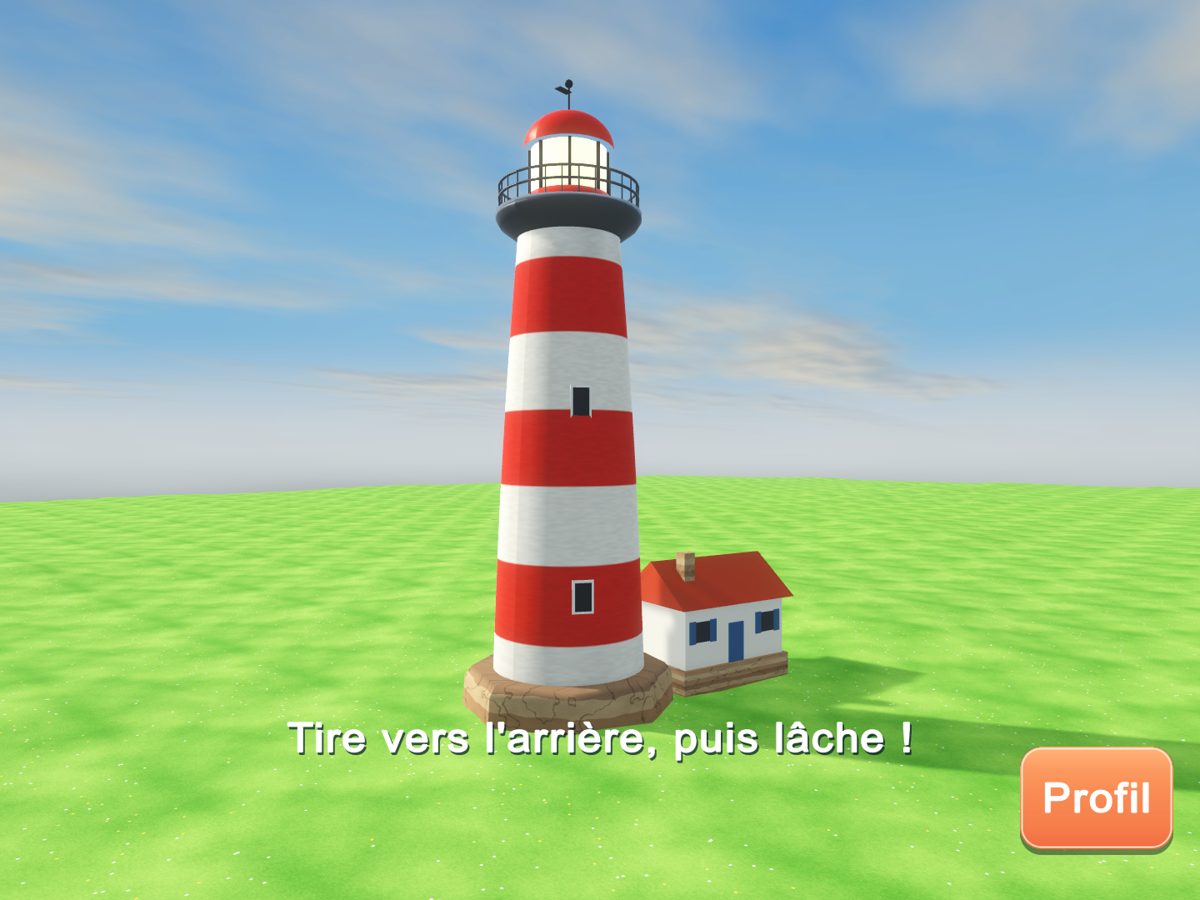 Le phare rouge et blanc et la maison du gardien sur la falaise